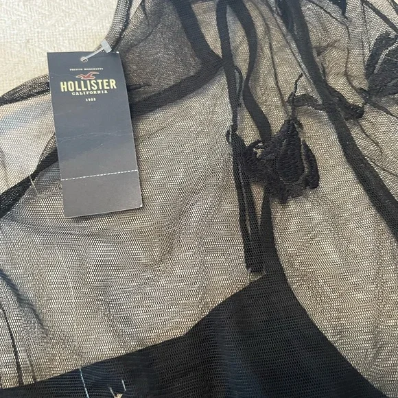 Sheer black long sleeve top - Picture 5 of 5